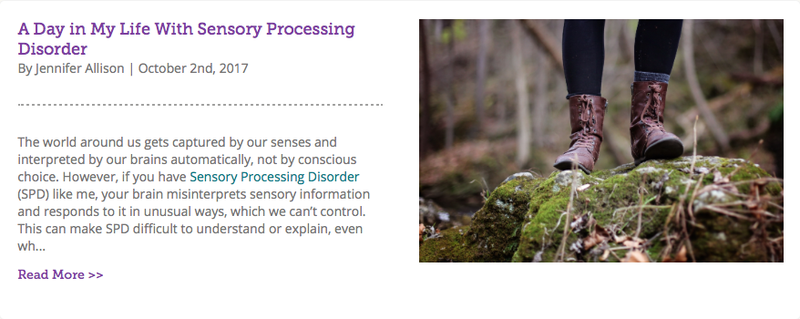 my day with sensory processing disorder